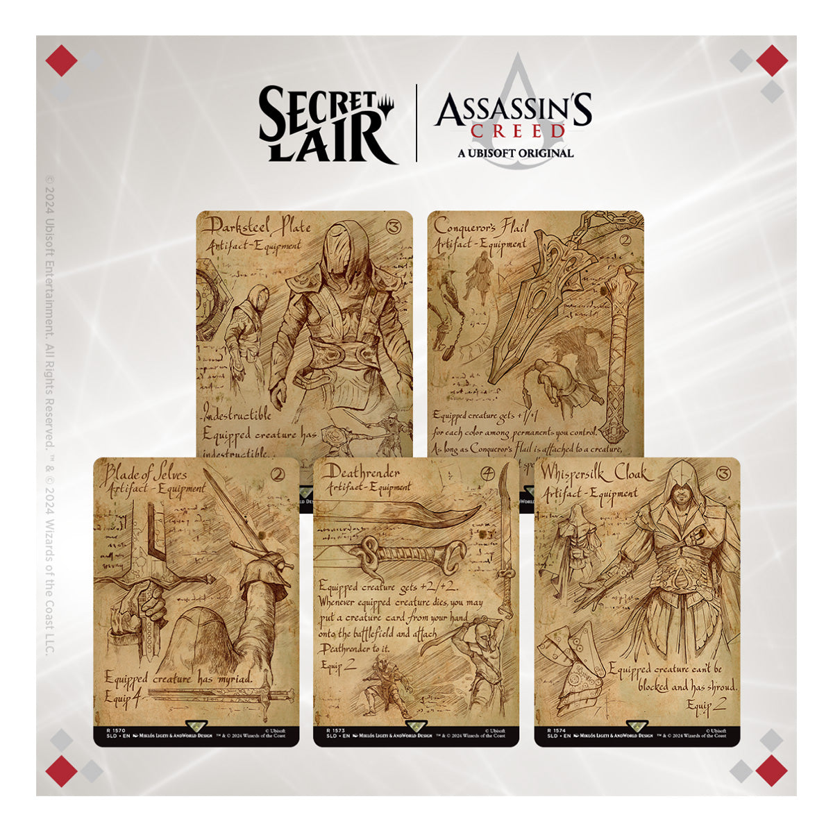 Magic Secret Lair x Assassin’s Creed  Da Vinci’s Designs Non-Foil Edition