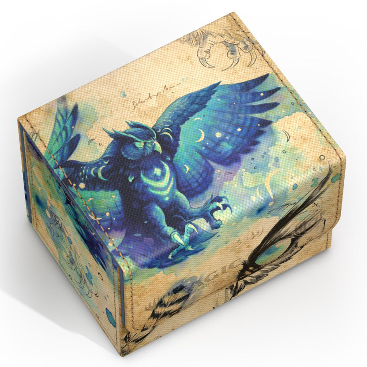Ultimate Guard Sidewinder 100+ Xenoskin Deck Box - MTG Bloomburrow - Maha, Its Feathers Night