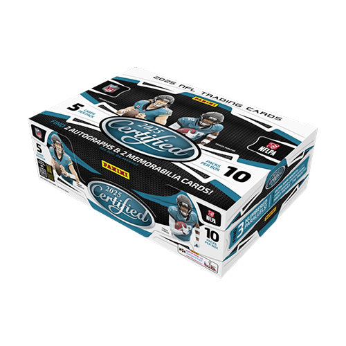 NFL - 2025 Certified Football Hobby Trading Cards (Display of 10)
