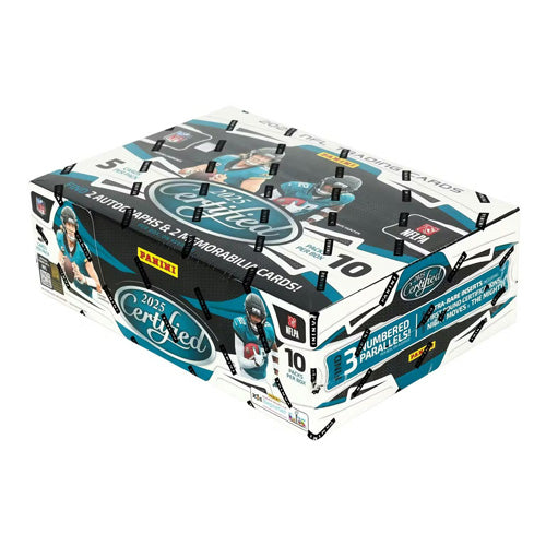 NFL - 2025 Certified Football Hobby Trading Cards (Display of 10)