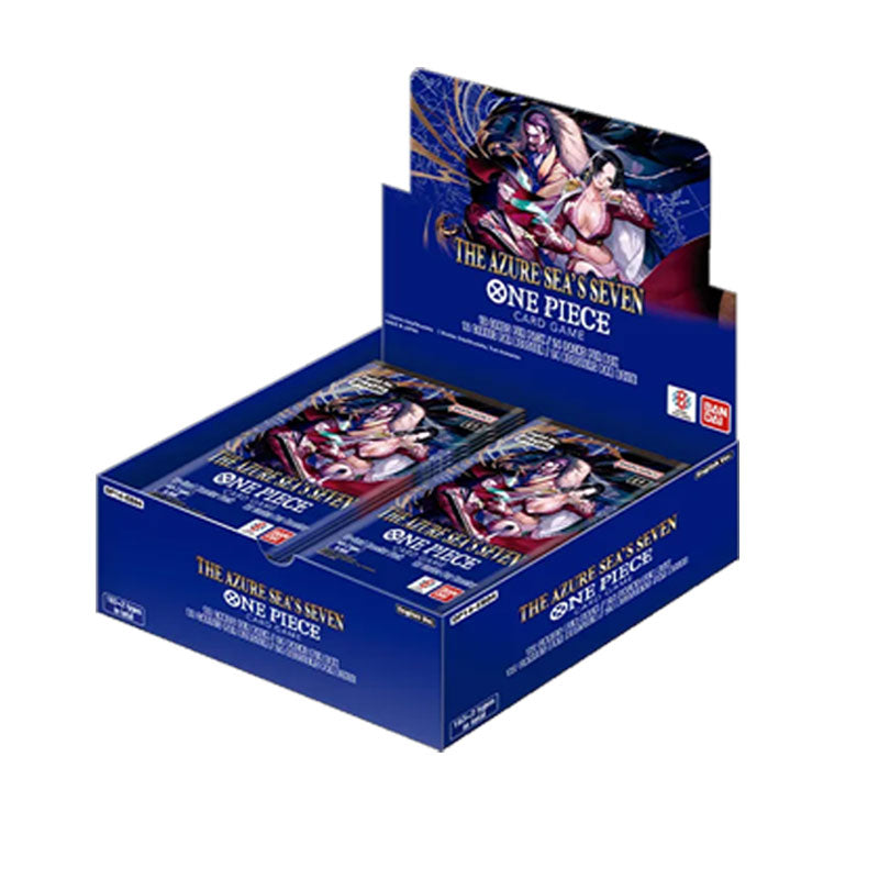 OP-14 The Azure Sea's Seven One Piece Card Game booster display