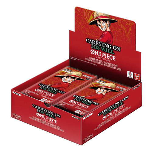 OP-13 Carrying on His Will One Piece Card Game booster display