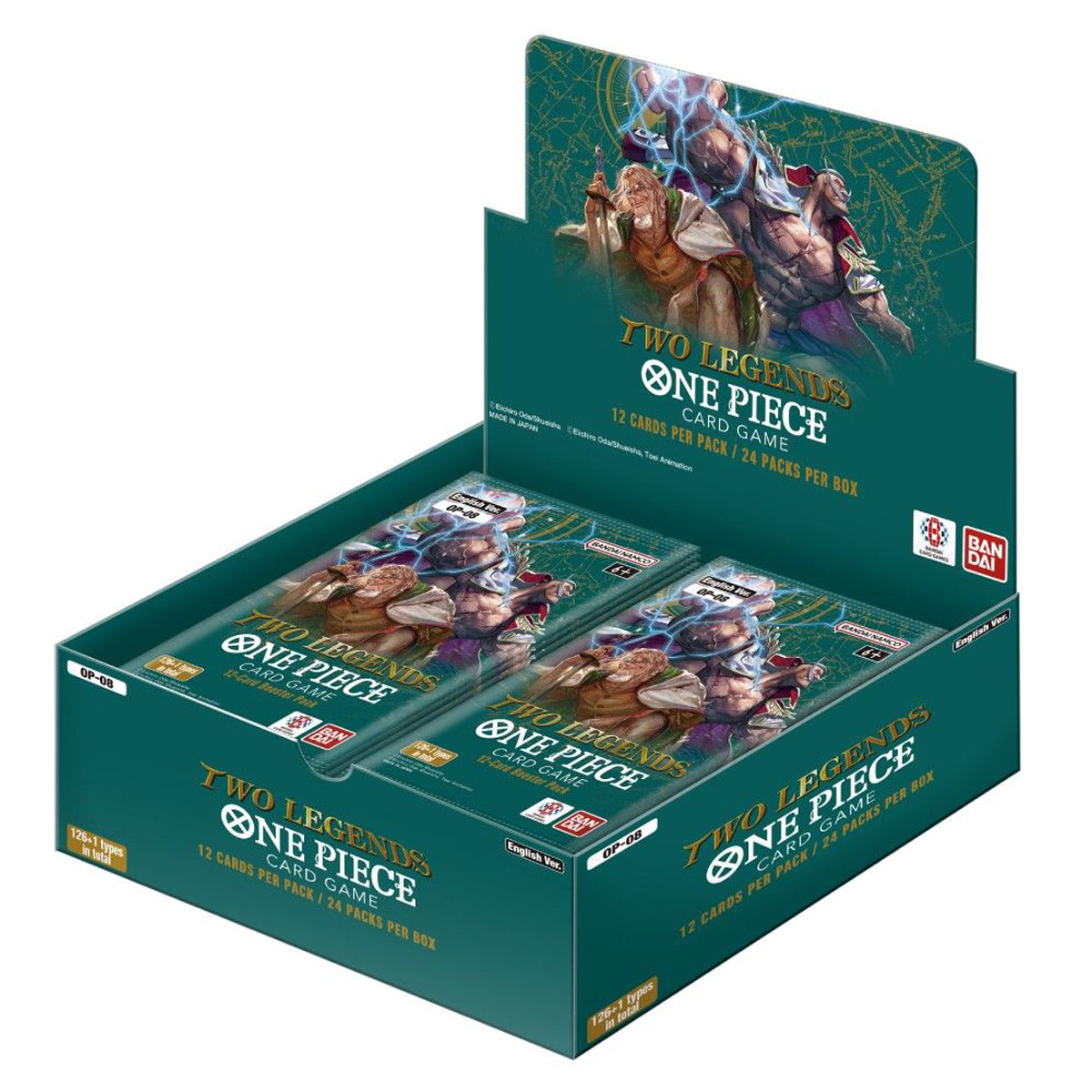 OP-08 Two Legends One Piece Card Game booster display