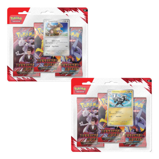 Scarlet & Violet Destined Rivals Three Booster Blisters (Pair) POKEMON TCG