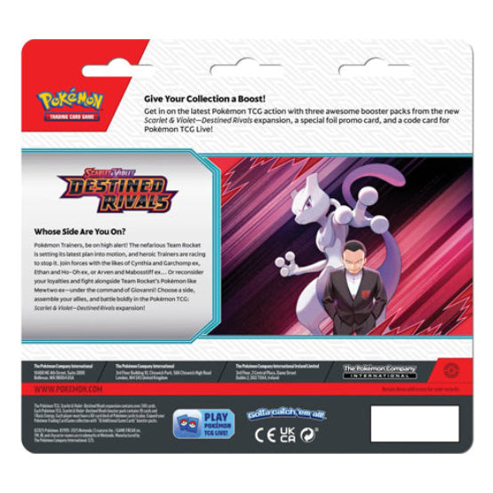 Scarlet & Violet Destined Rivals Three Booster Blisters (Pair) POKEMON TCG