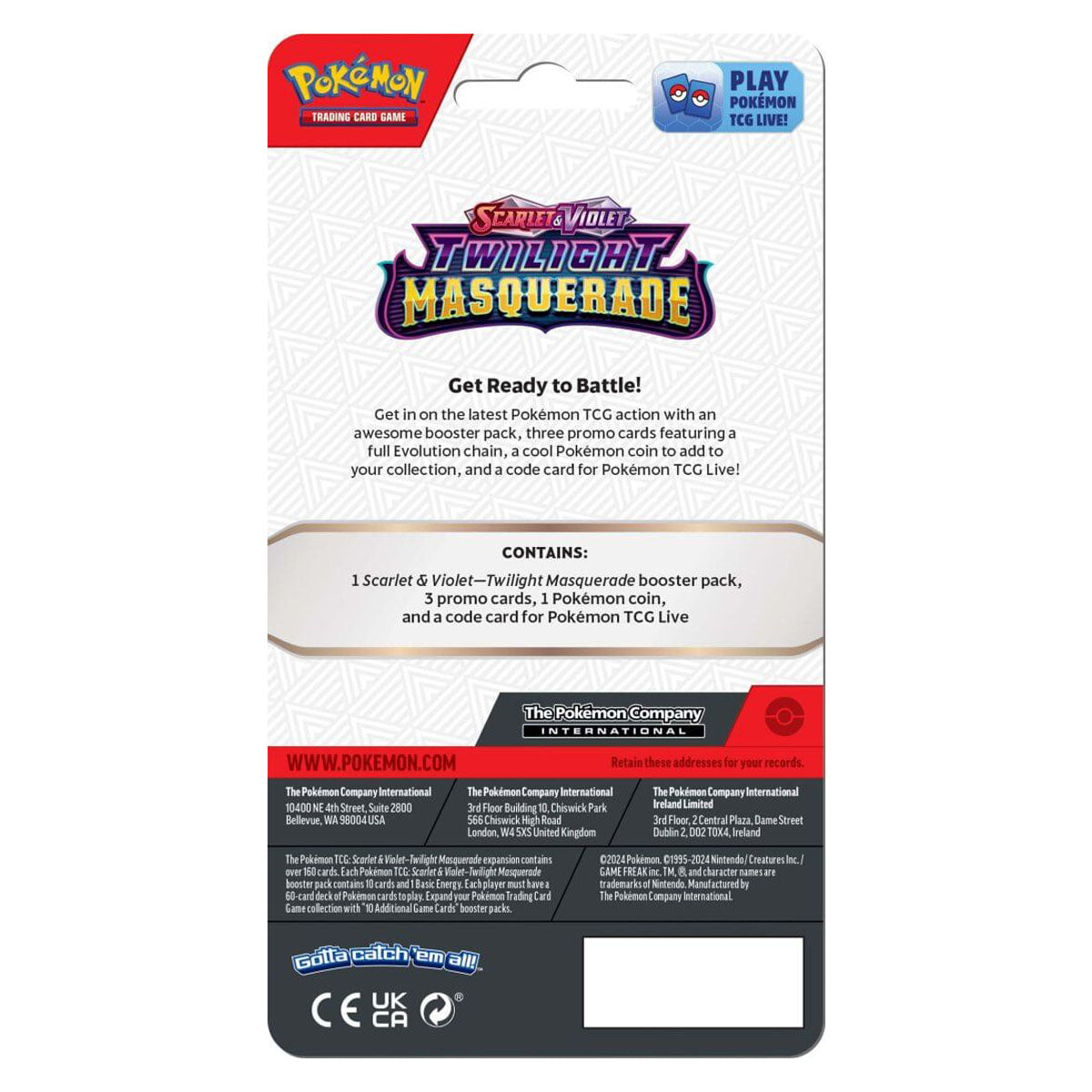 POKEMON TCG Scarlet & Violet Twilight Masquerade Premium Checklane Blisters (Pair)