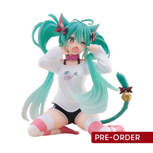 Hatsune Miku Desktop Cute Figure (Cat Ear T Shirt Version) (re-run)