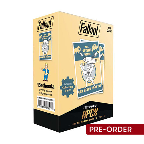 Ultra Pro Fallout Vault Boy The Outside World 105ct Apex Deck Protector Sleeves