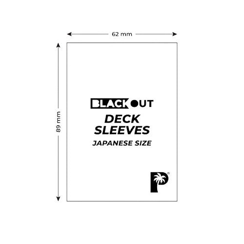Palms Off Japanese 60pc Blackout Deck Sleeves - Clear Matte