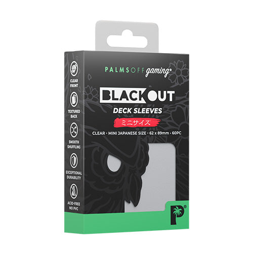 Palms Off Japanese 60pc Blackout Deck Sleeves - Clear