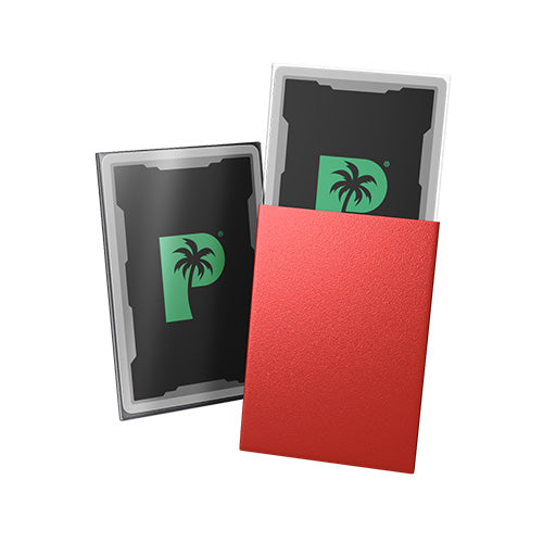 Palms Off Japanese 60pc Blackout Deck Sleeves - Red Matte