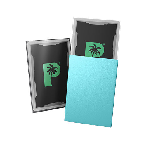 Palms Off Japanese 60pc Blackout Deck Sleeves - Turquoise Matte