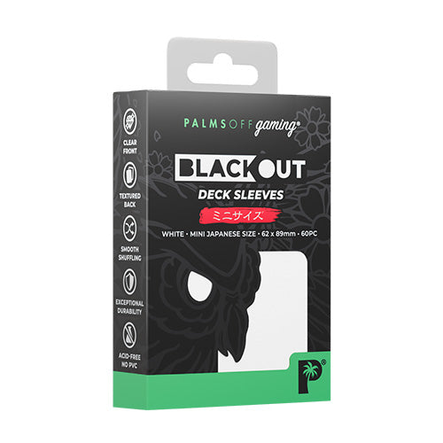 Palms Off Japanese 60pc Blackout Deck Sleeves - White