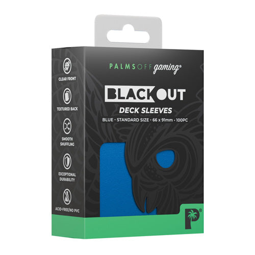Palms Off Standard 100pc Blackout Deck Sleeves - Blue