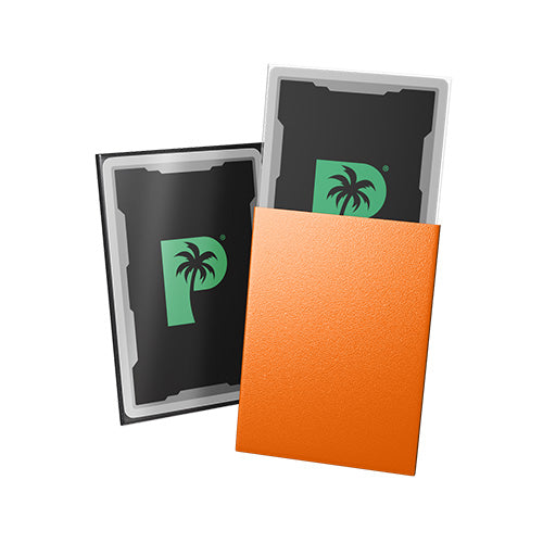 Palms Off Standard 100pc Blackout Deck Sleeves - Orange Matte