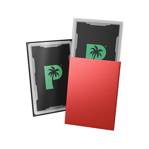 Palms Off Standard 100pc Blackout Deck Sleeves - Red Matte