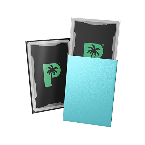 Palms Off Standard 100pc Blackout Deck Sleeves - Turquoise Matte