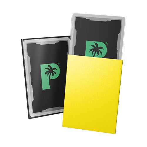 Palms Off Standard 100pc Blackout Deck Sleeves - Yellow Matte