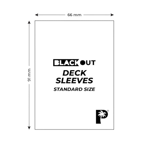 Palms Off Standard 100pc Blackout Deck Sleeves - Yellow Matte