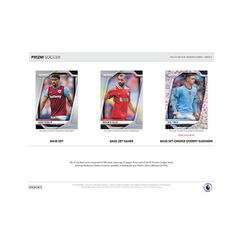 Panini 2024/25 Prizm EPL Choice Soccer Cards Booster Box
