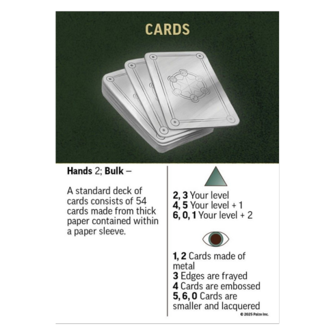 Pathfinder Second Edition Deck of Endless Treasure