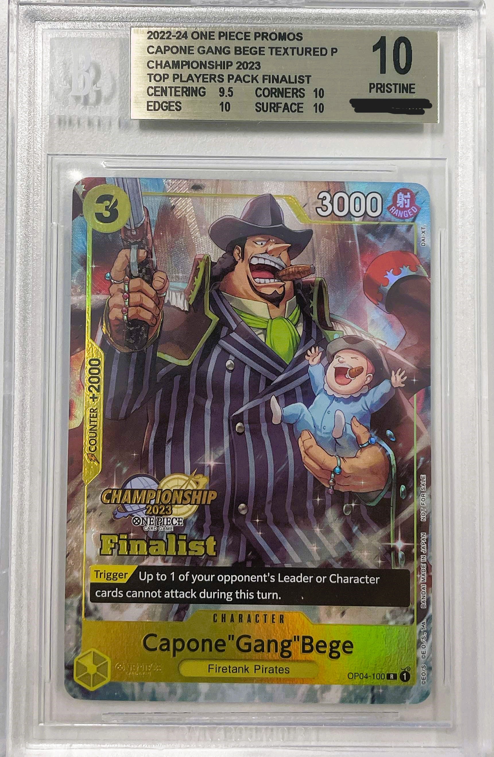 Top Player Capone "Gang" Bege [Finalist] BGS Pristine 10 One Piece