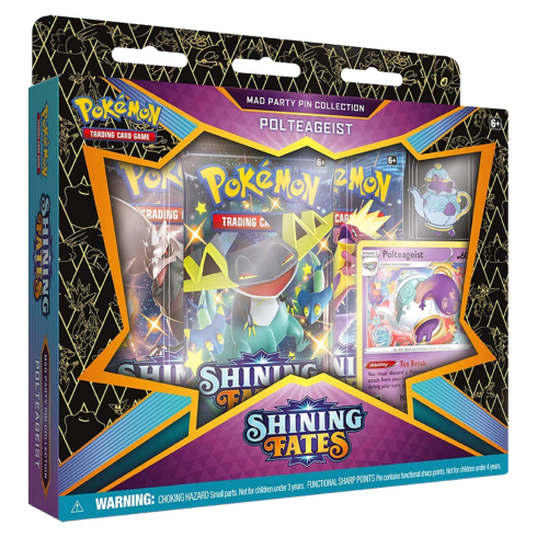 Pokemon TCG Shining Fates Mad Party Pin Collection Box (Set of 4)
