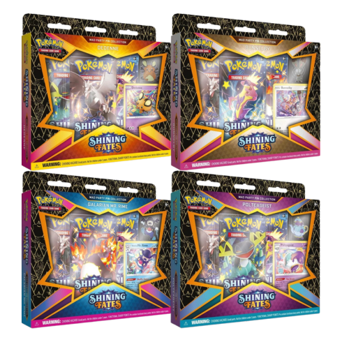 Pokemon TCG Shining Fates Mad Party Pin Collection Box (Set of 4)