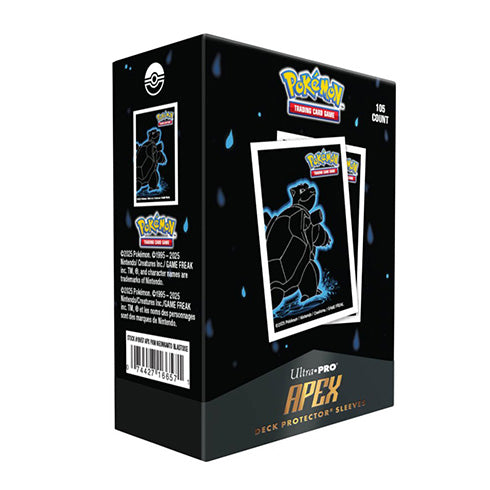 Pokemon Neon Kanto 105ct APEX Deck Protector Sleeves Blastoise