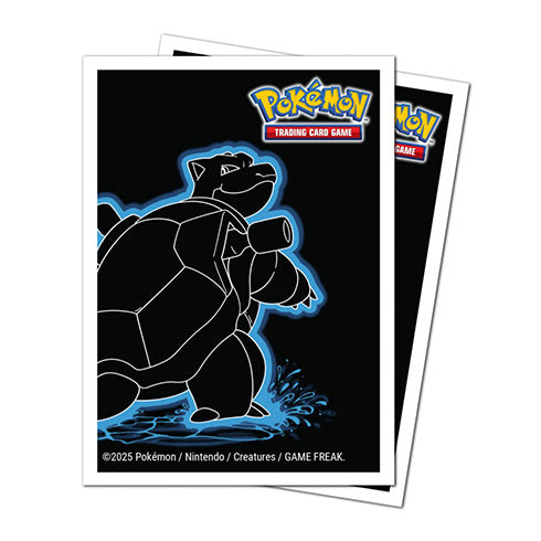 Pokemon Neon Kanto 105ct APEX Deck Protector Sleeves Blastoise