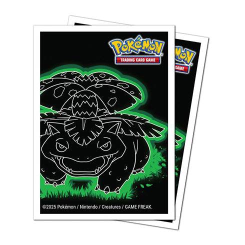 Pokemon Neon Kanto 105ct APEX Deck Protector Sleeves Venusaur