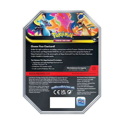 Pokemon TCG Mega Charizard Tin (Pair)