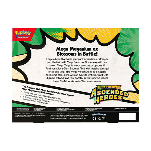 Pokemon TCG Mega Evolution Ascended Heroes Mega Meganium / Mega Emboar / Mega Feraligatr ex Box (Set of 3)