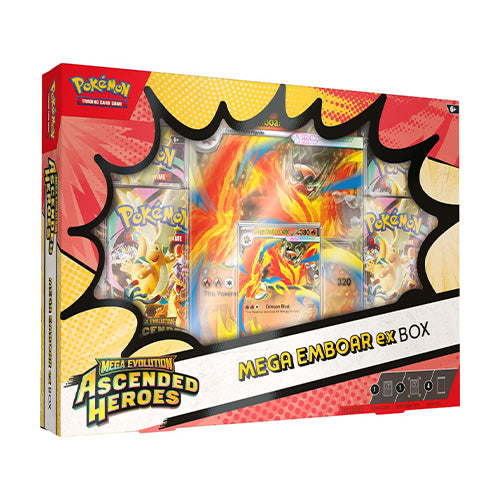 Pokemon TCG Mega Evolution Ascended Heroes Mega Meganium / Mega Emboar / Mega Feraligatr ex Box (Set of 3)