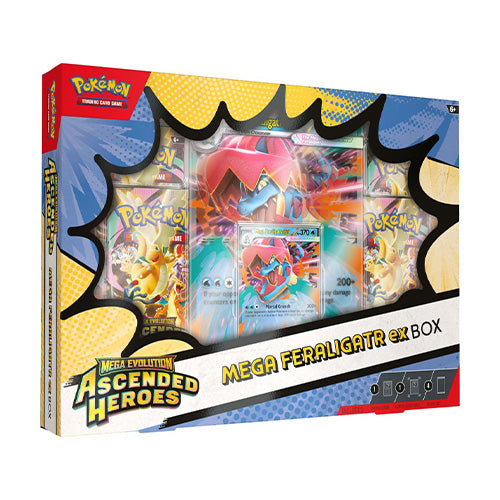 Pokemon TCG Mega Evolution Ascended Heroes Mega Meganium / Mega Emboar / Mega Feraligatr ex Box (Set of 3)