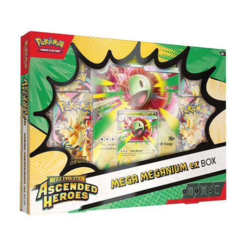 Pokemon TCG Mega Evolution Ascended Heroes Mega Meganium / Mega Emboar / Mega Feraligatr ex Box (Set of 3)