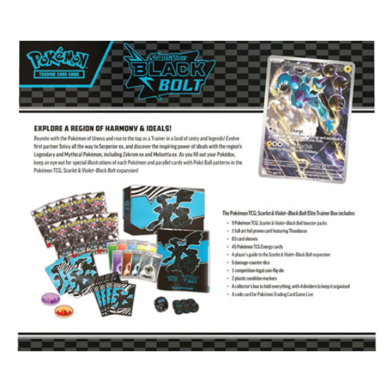 Scarlet & Violet Black Bolt Elite Trainer Box Pokemon TCG