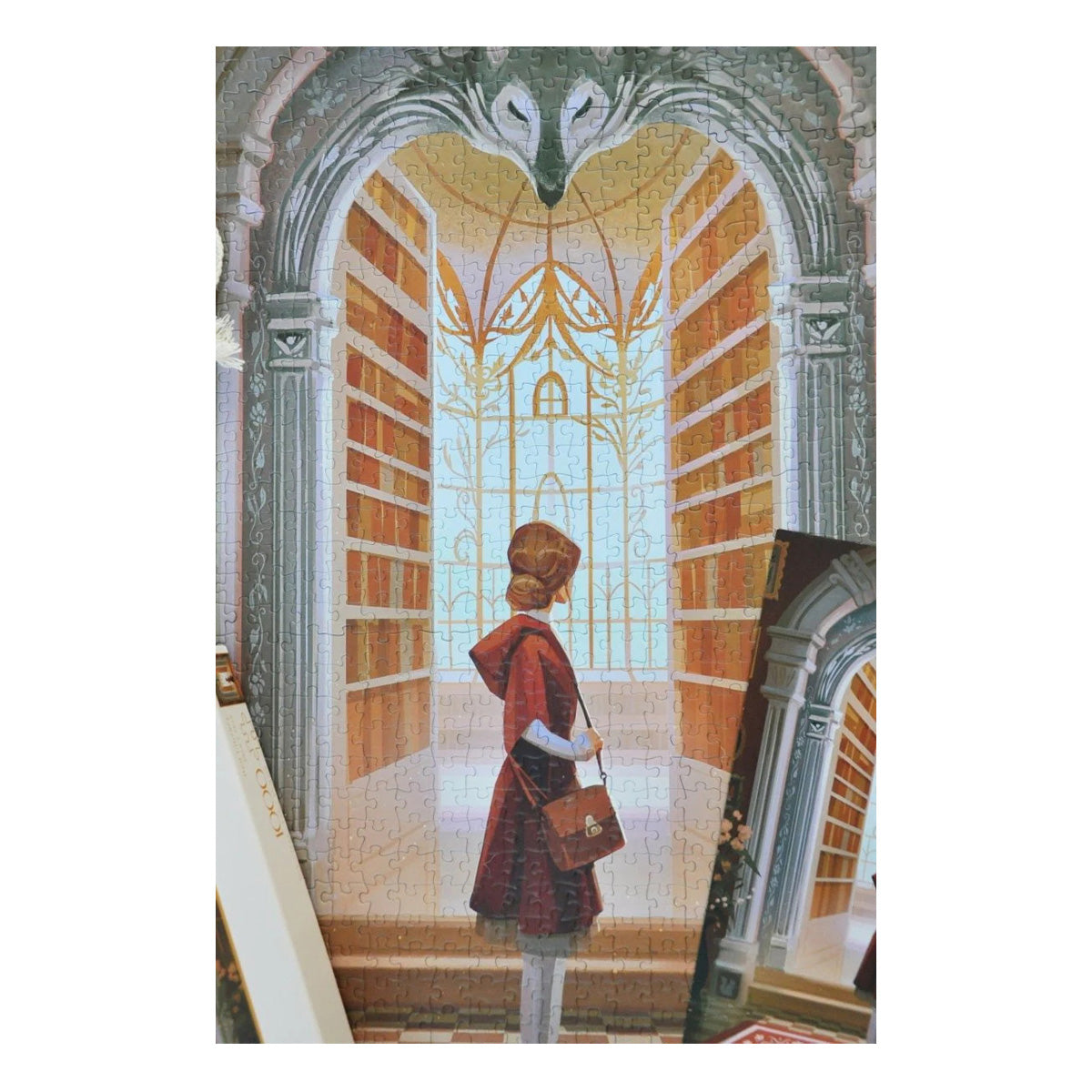 Red Library Jigsaw Puzzle (1000 Pieces)