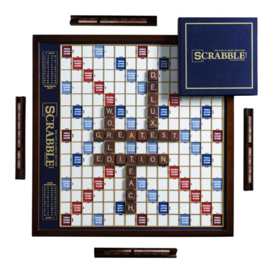 Scrabble Premium Edition (with Rotating Wooden Board)