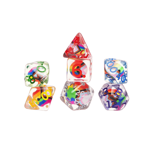 Sirius Dice - Dungeons and Dragons Progress Pride Dice Set 7