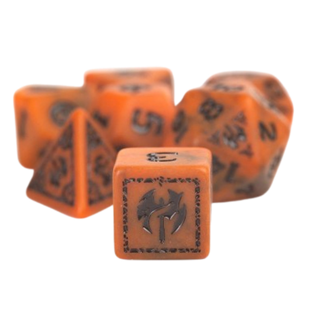 Sirius D&D Adventure Dice - Barbarian - Orange