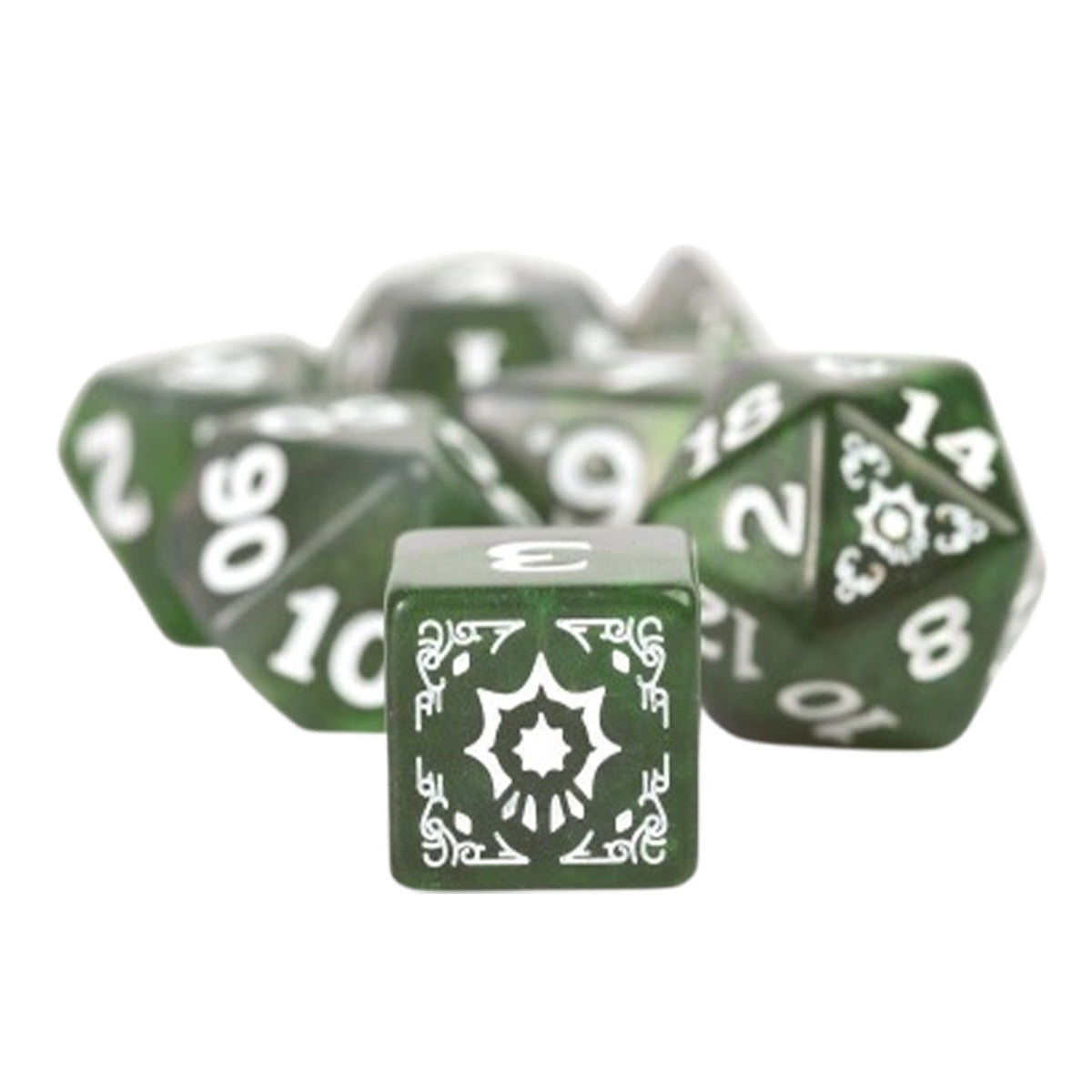 Sirius D&D Adventure Dice - Cleric - Green