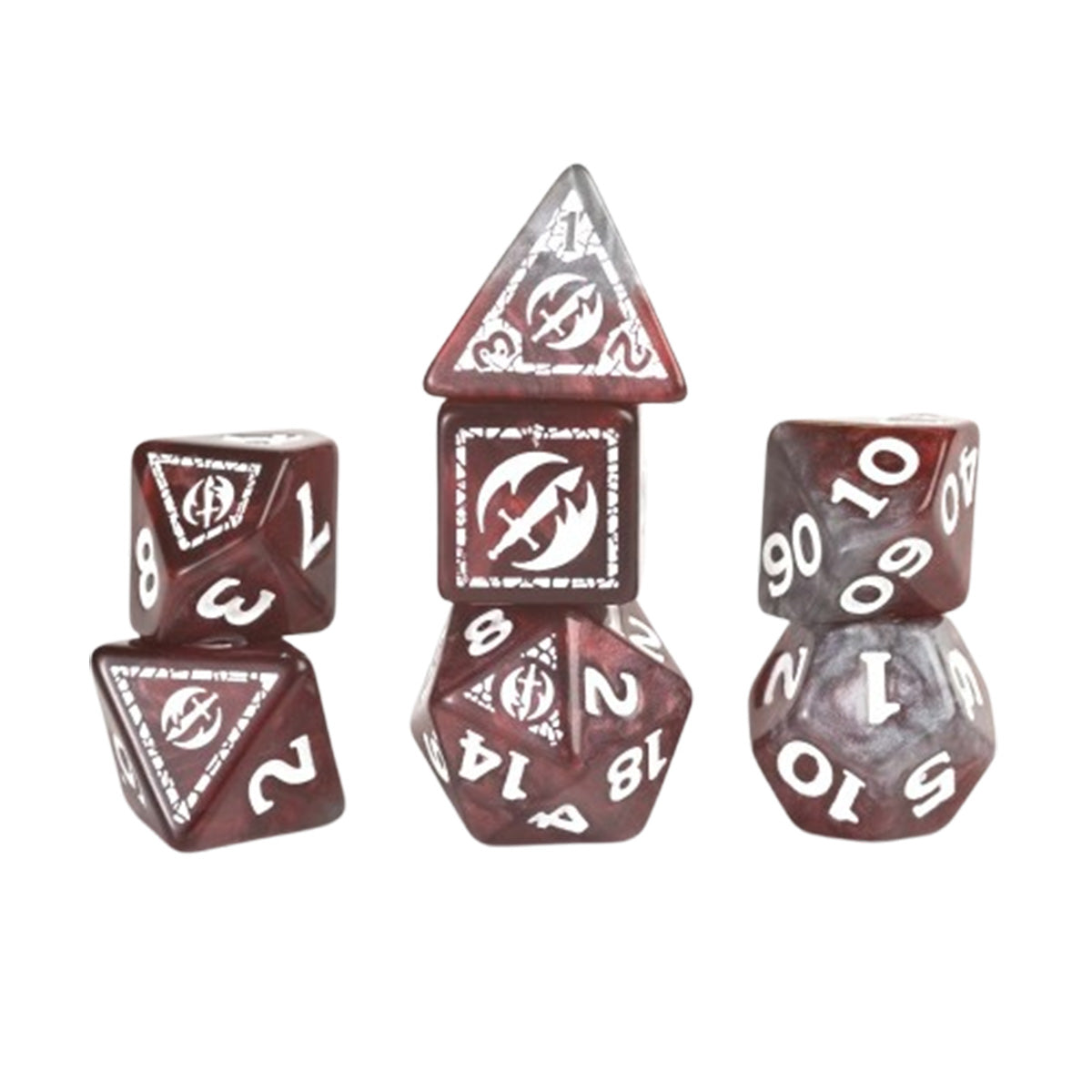 Sirius D&D Adventure Dice - Fighter - Red