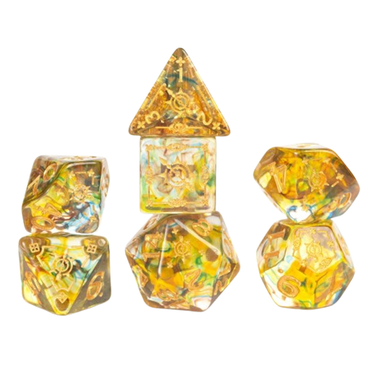 Sirius D&D Adventure Dice - Ranger - Green / Multi
