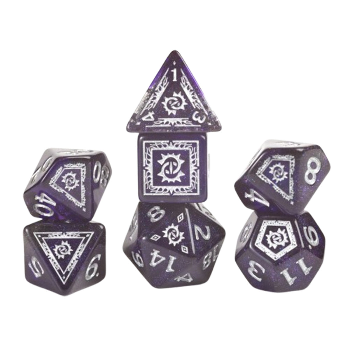 Sirius D&D Adventure Dice - Warlock - Purple