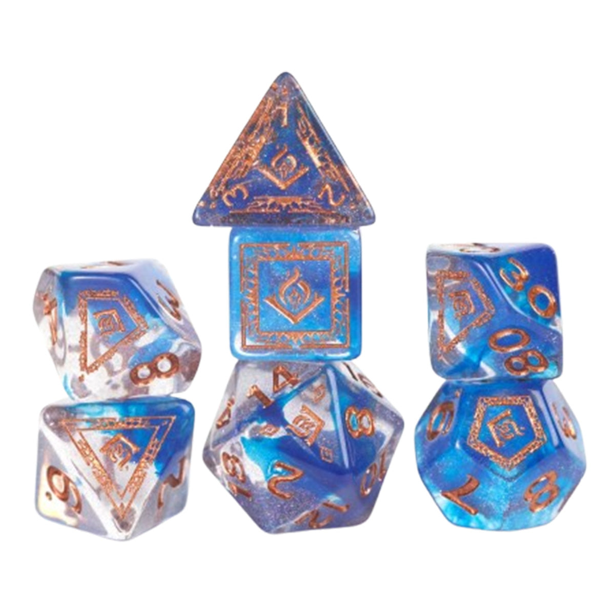 Sirius D&D Adventure Dice - Wizard - Blue