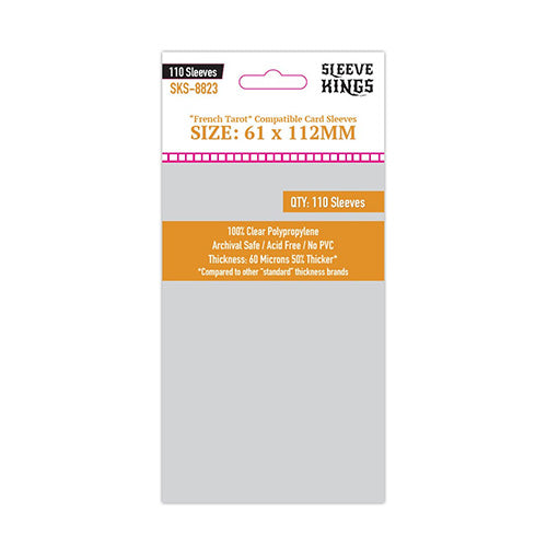Sleeve Kings Board Game Sleeves French Tarot 61mm x 112mm 110ct