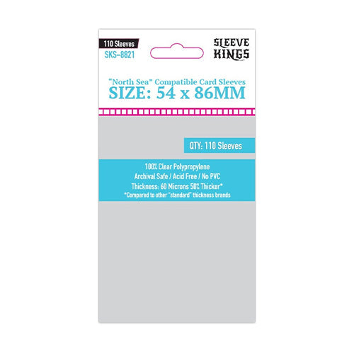 Sleeve Kings Board Game Sleeves North Sea Compatible 54mm x 86mm 110ct