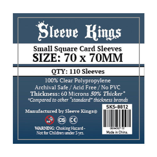 Sleeve Kings Board Game Sleeves Small Square 70mm x 70mm 110ct