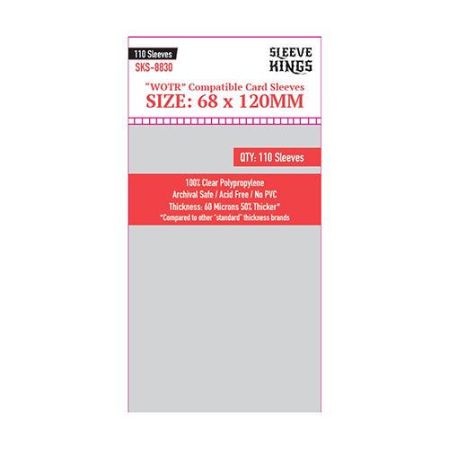 Sleeve Kings Board Game Sleeves WOTR Perfect Compatible 68x120mm 110ct